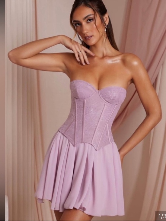Oh Polly Dresses & Skirts - NWT Oh Polly Chloe Dusty Pink Lace Corset Mini Dress Size 8